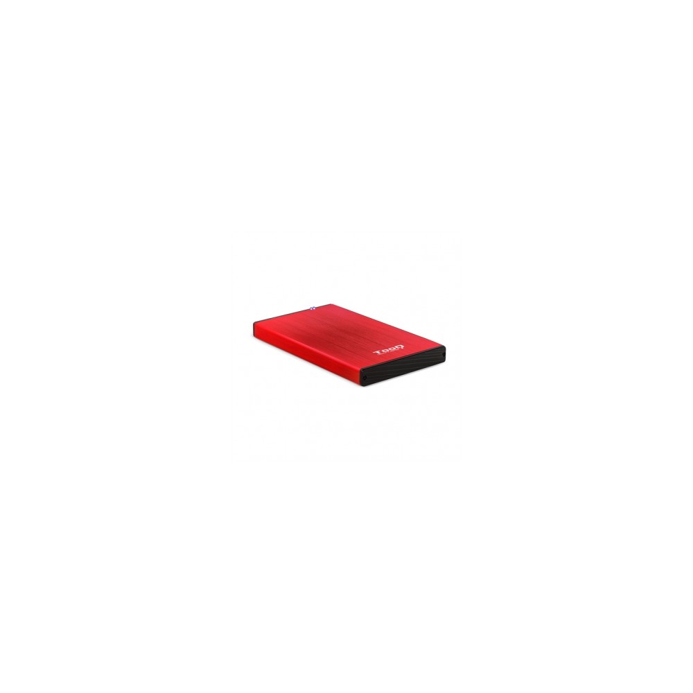 Tooq Caja externa HD 2,5", SATA, USB 3.0, Rojo