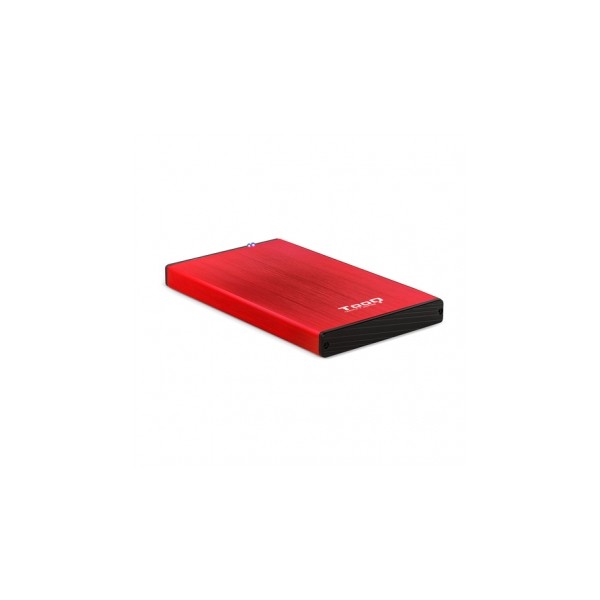 Tooq Caja externa HD 2,5", SATA, USB 3.0, Rojo
