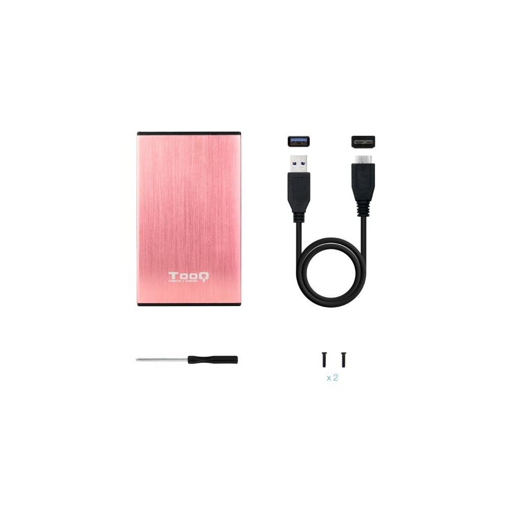 Tooq Caja externa HD 2,5" SATA USB 3.1 Rosa