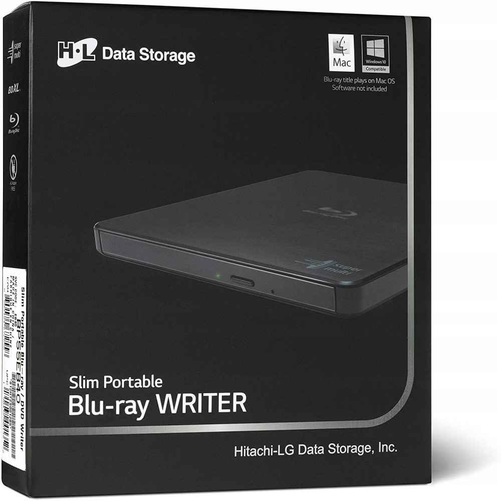 LG Blu-Ray Regrabadora Externa Ultra Slim Negra