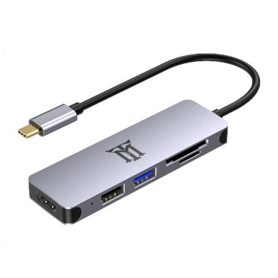 Hub USB C 3.1 5n1 HDMI/2xUSB/Lector Tarjetas
