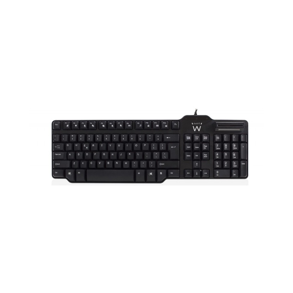Ewent Teclado USB + lector de tarjetas inteligente