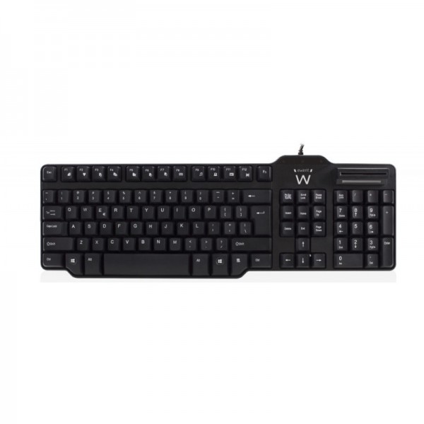 Ewent Teclado USB + lector de tarjetas inteligente