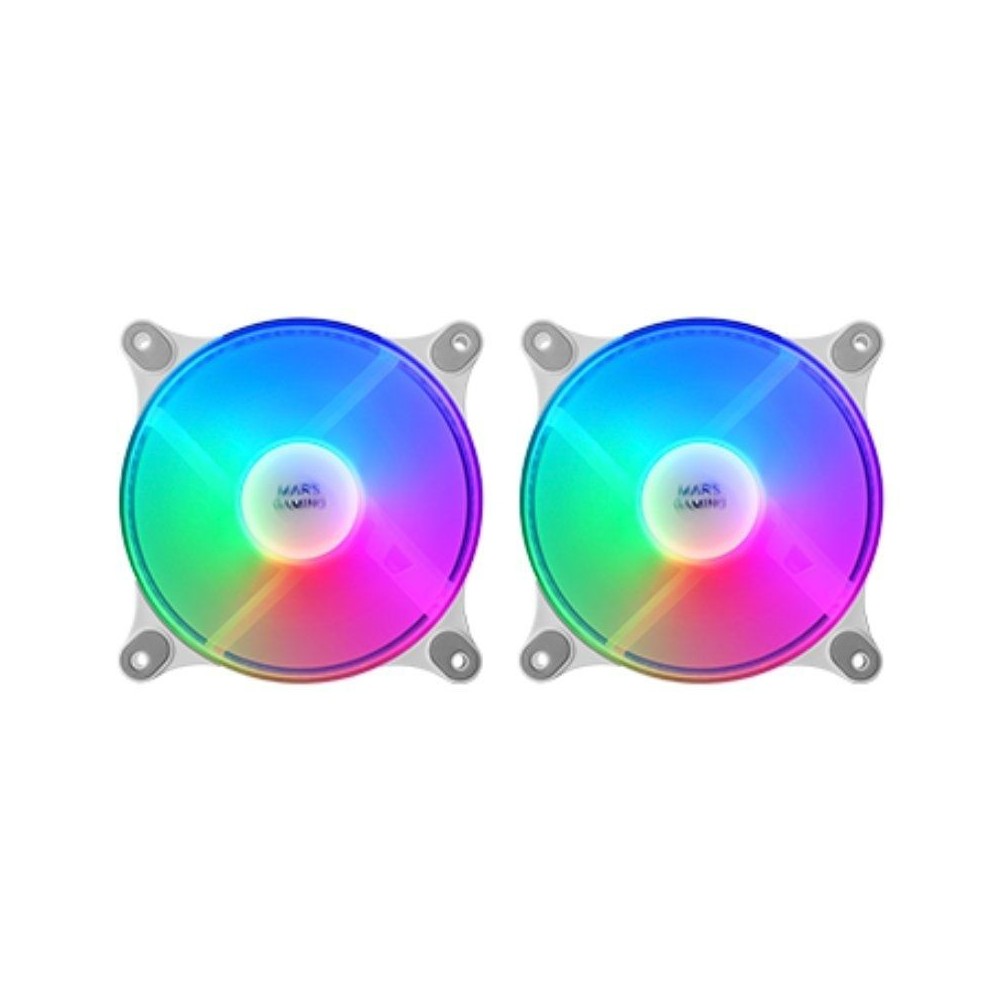 Mars Gaming 2x Ventilador FRGB 12cm Blanco