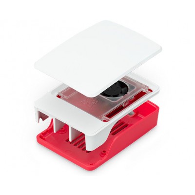 Caja Oficial Raspberry Pi 5 Roja/Blanco Fan incl.
