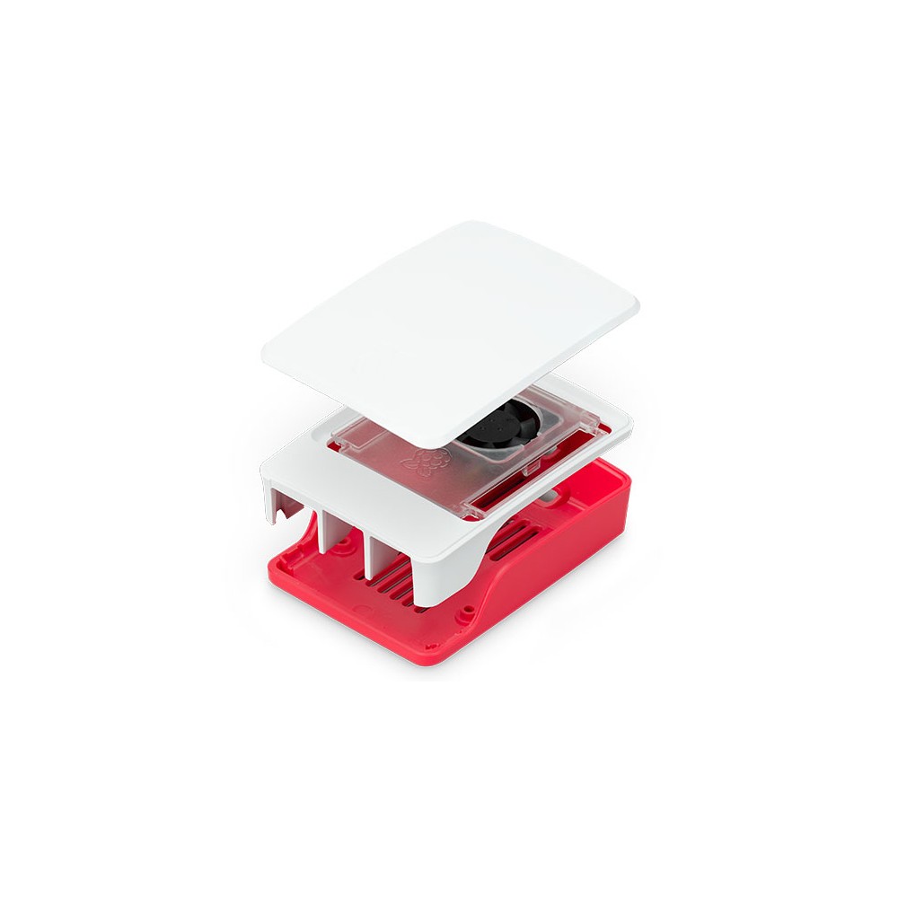 Caja Oficial Raspberry Pi 5 Roja/Blanco Fan incl.