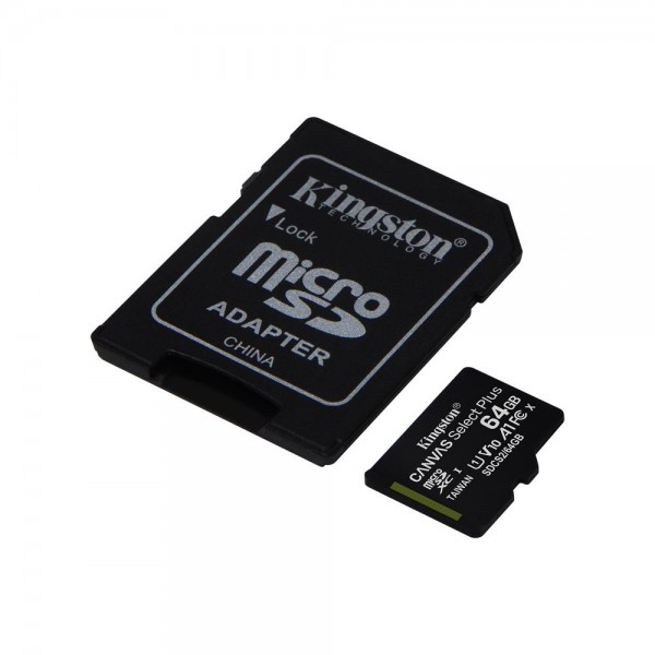 Kingston 64Gb MicroSD 100Mb/s con Adaptador