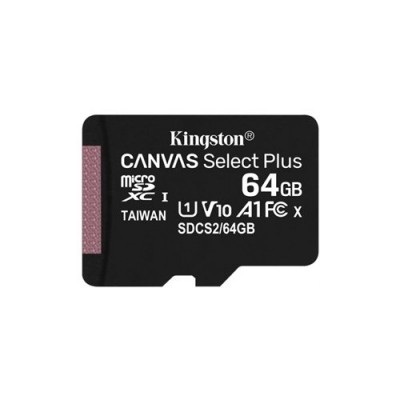 Kingston 64Gb MicroSD 100Mb/s con Adaptador 2