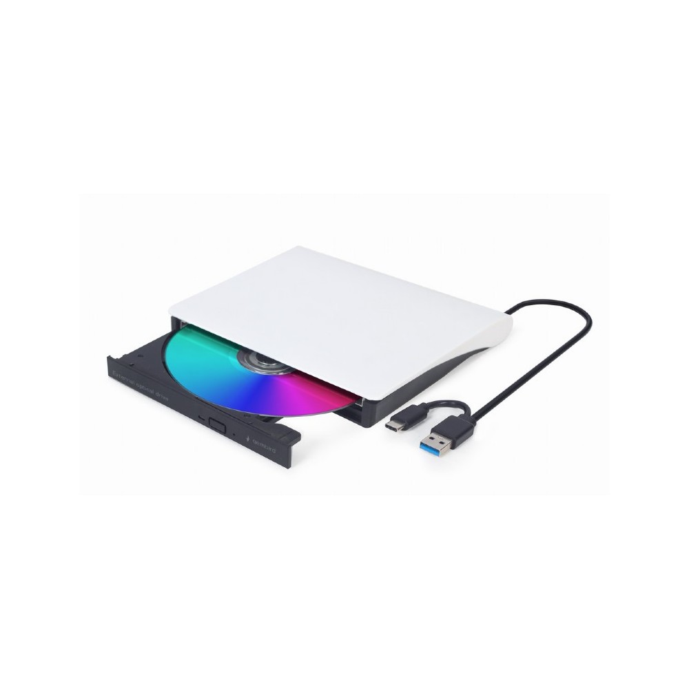 Gembird Regrabadora USB 3.1 y USB C Blanca