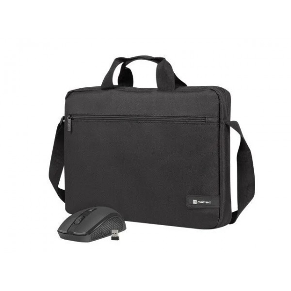 Natec Malet? 15,6" + Rat? Inal?brico Wallaroo 2