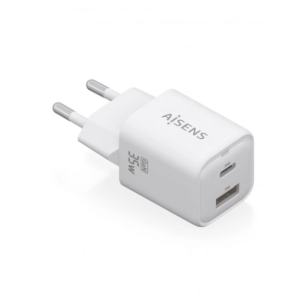 Aisens 35W Carga rápida USB + USB C Blanco