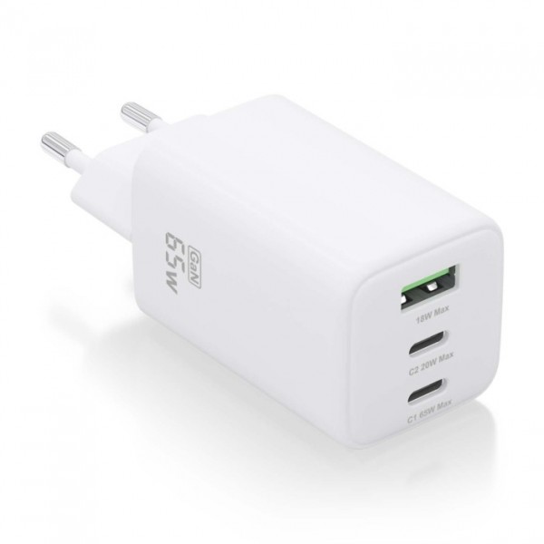 Aisens 65W Carga r?ida USB + 2xUSB C Negro