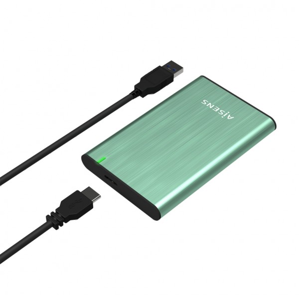 Aisens 2525 Caja para disco 2,5" USB Verde