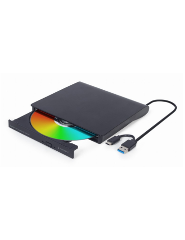 Gembird Regrabadora USB 3.1 y USB C Negra