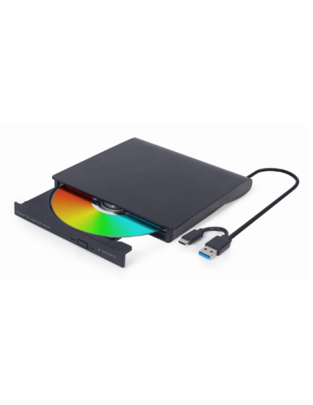 Gembird Regrabadora USB 3.1 y USB C Negra