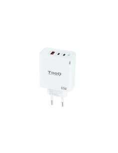 Tooq 65W Carga rápida USB + 2xUSB C Blanco