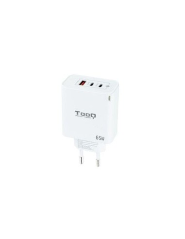Tooq 65W Carga rápida USB + 2xUSB C Blanco