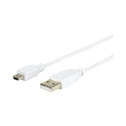 Estuff Cable miniUSB 2m Blanco
