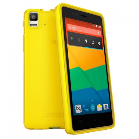 BQ Aquaris E4 Gummie Cover Amarillo