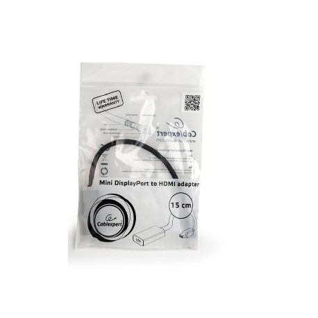 Gembird Mini DisplayPort a HDMI Negro 15cm
