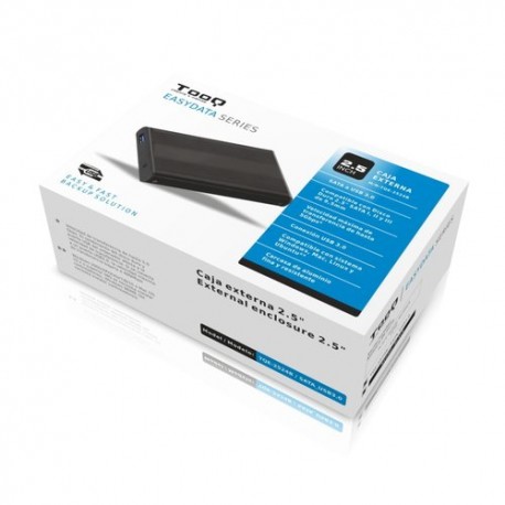 Tooq Caja externa HD 2,5", SATA USB 3.0, Negra