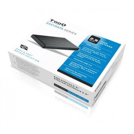 Tooq Caja externa HD 2,5", SATA, USB 3.0, Negra