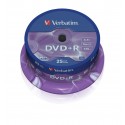 Verbatim dvd+r Azo, 16x, Tarrina 25