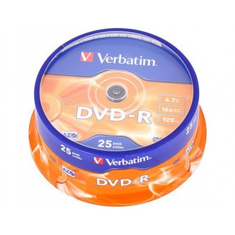 Dvd-Rw Verbatim 4.7gb tarrina 25 un