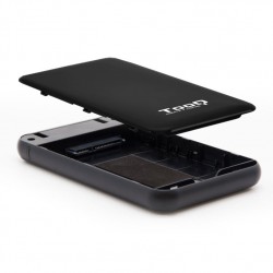 Tooq Caja externa HD 2,5", SATA, USB 3.1, Negra