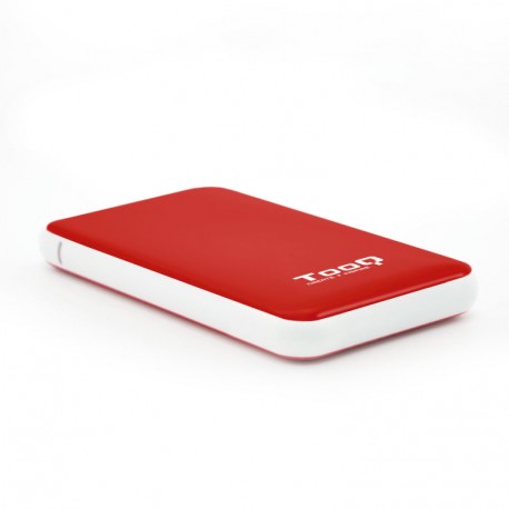 Tooq Caja externa HD 2,5", SATA, USB 3.1, Roja