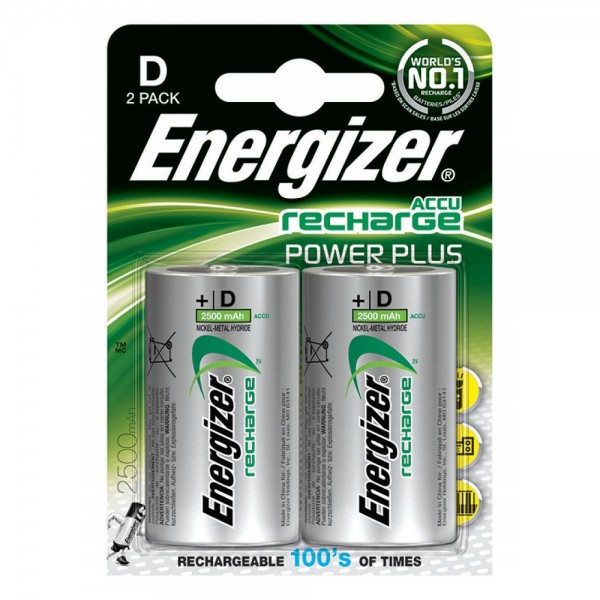 Energizer D-HR20 2Ud 2500mAh Recargable