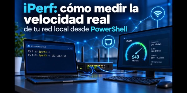 iPerf: cómo medir la velocidad real de tu red local desde PowerShell