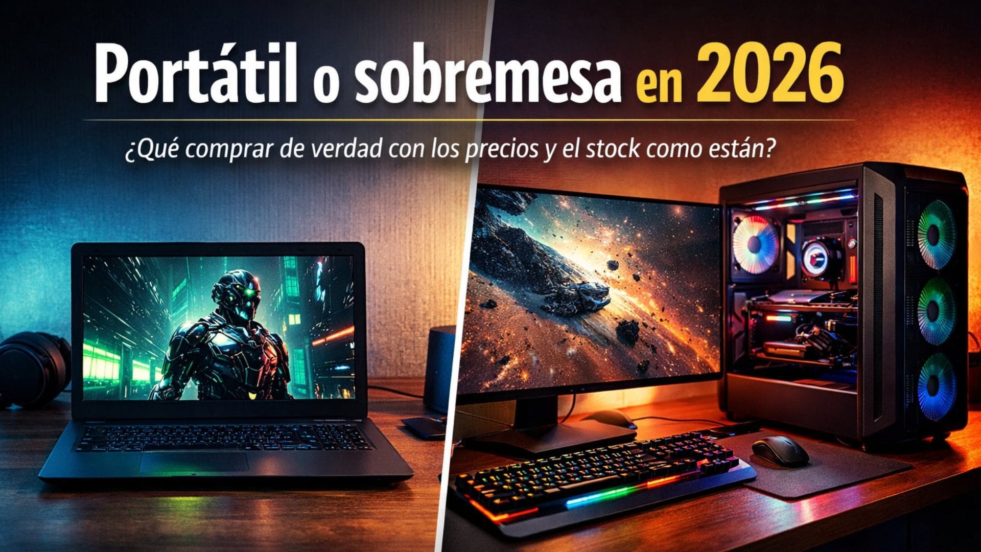 Portátil o sobremesa en 2026: qué comprar tal y como están los precios y el stock actualmente.
