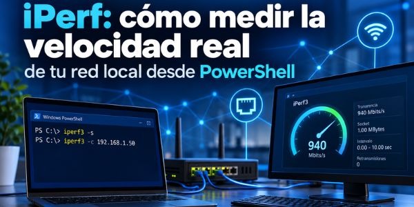 iPerf: cómo medir la velocidad real de tu red local desde PowerShell