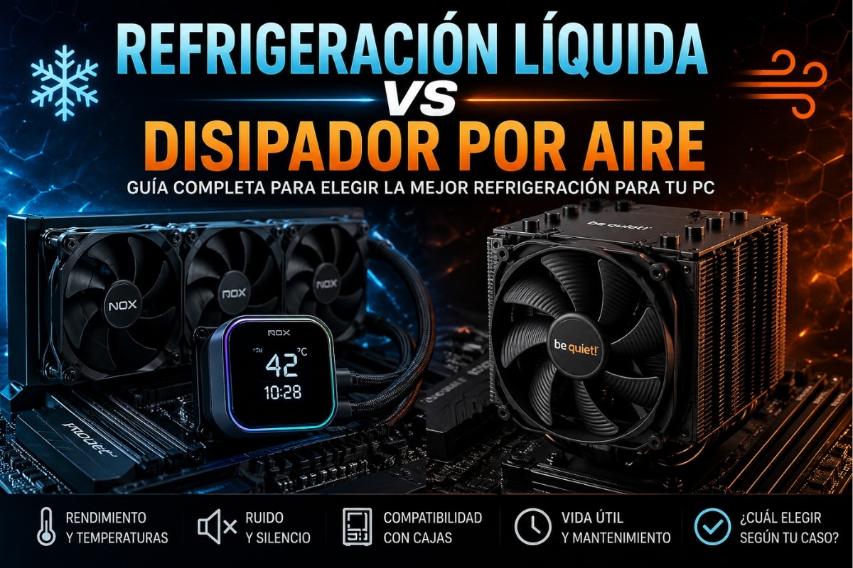 Refrigeración líquida vs disipador por aire: qué compensa más en tu PC