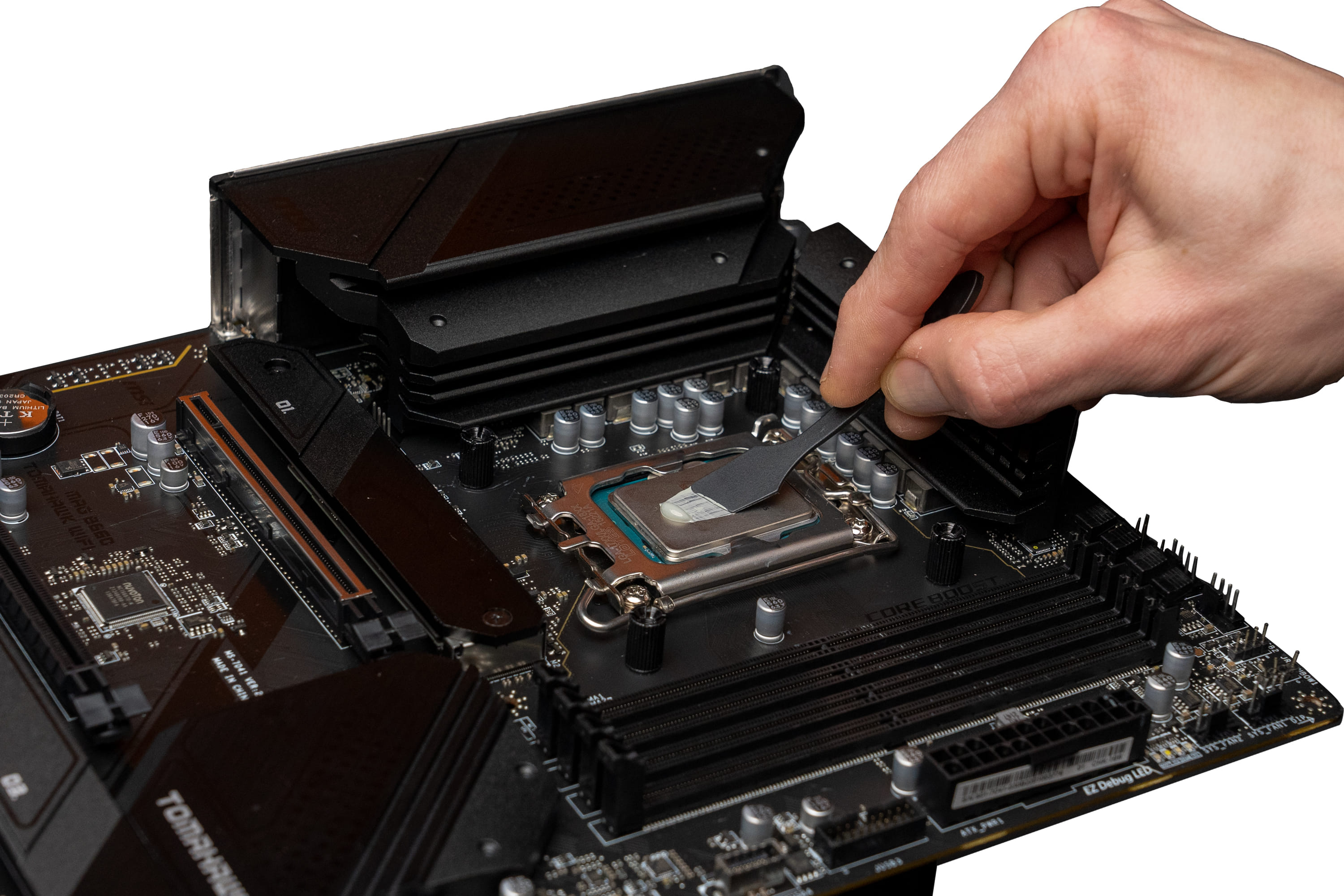 Aplicación en socket con espátula